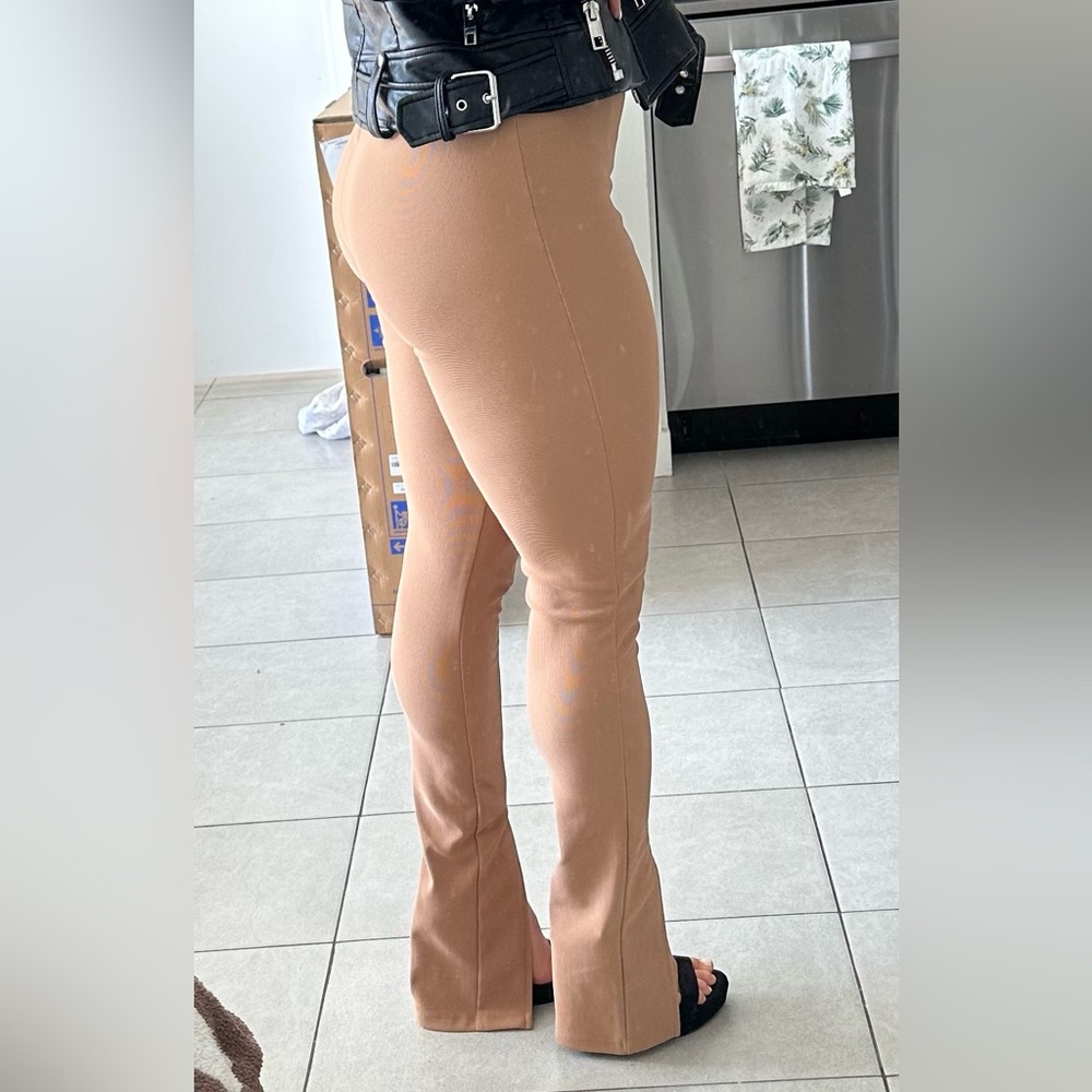 Zara Tan Boot Cut Pants